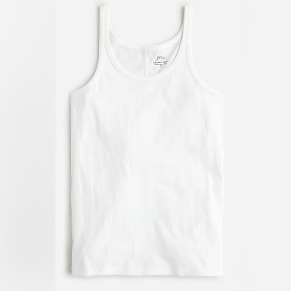 Scoopneck tank top in organic slub cotton - Picture 1 of 5